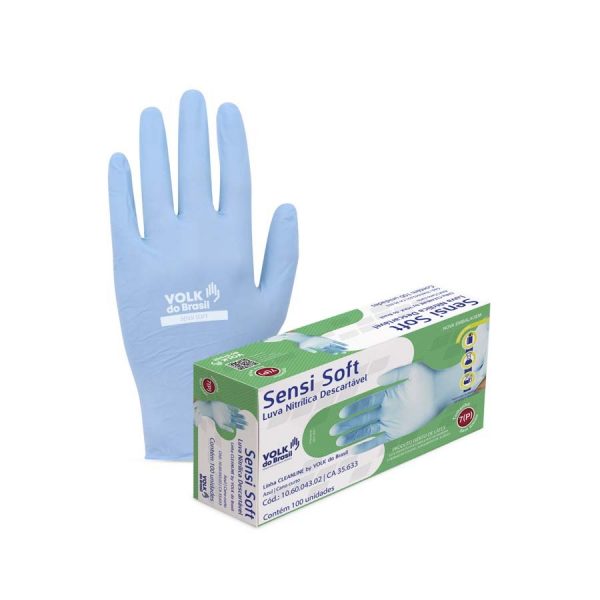 LUVA NITRILICA SENSIVOLK SOFT CA 35633 VOLK