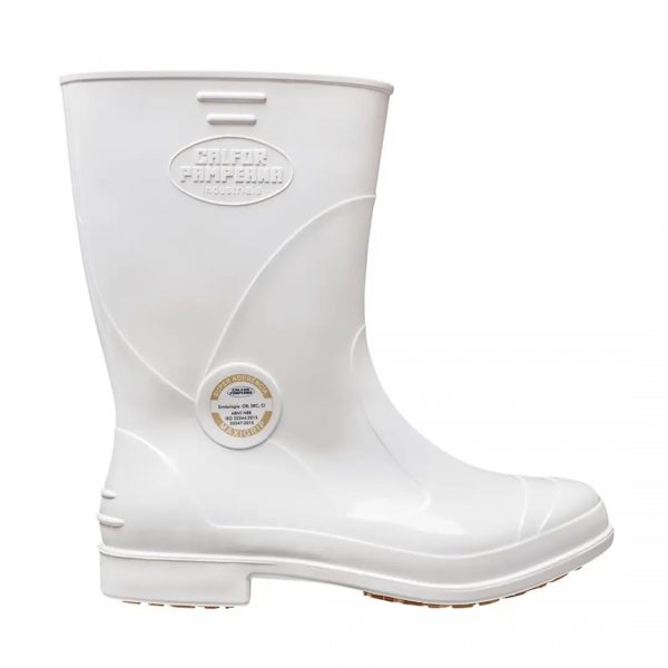 BOTA DE PVC BRANCA MAXIGRIP CANO MÉDIO CA 40921 CALFOR PAMPEANA