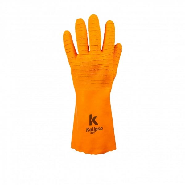 LUVA DE LATEX LARANJA CORRUGADA SUMATRA CA 43590 KALIPSO - Image 2