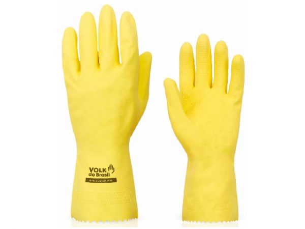 LUVA DE LATEX SILVER SLIM AMARELA  CA 37277  VOLK
