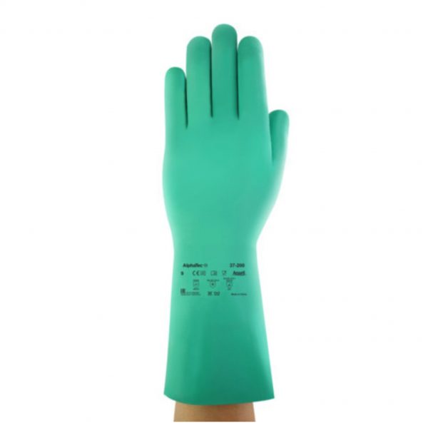 LUVA NITRILICA VERDE SEM FORRO ALPHATEC 37-200 CA 34223 ANSELL