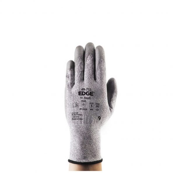 LUVA EDGE RESISTENTE A CORTE BANHO PU 48-711 CA 42558 ANSELL