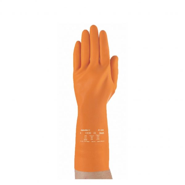 LUVA DE LATEX ORANGE HEAVY 87-208 CA 12869  ANSELL