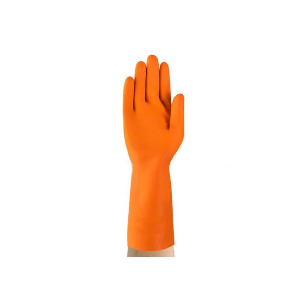 LUVA DE LATEX ORANGE HEAVY 87-208 CA 12869  ANSELL - Image 2