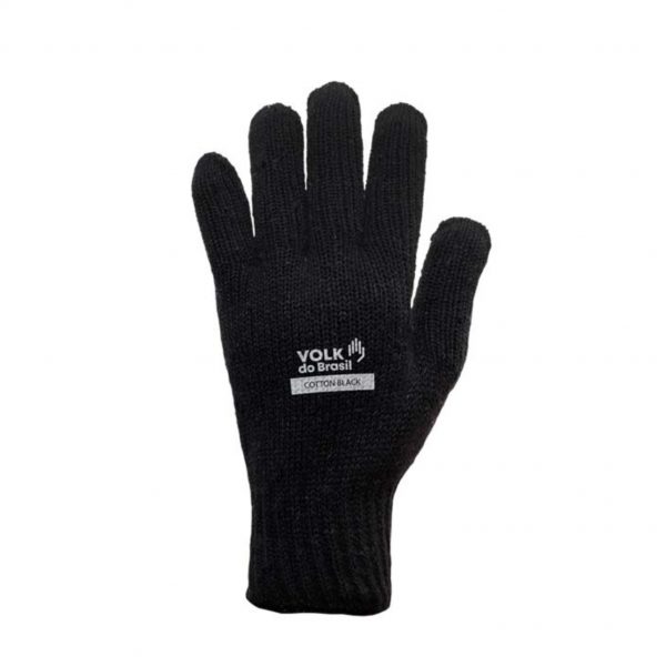 LUVA DE MALHA 3 FIOS COTTON VOLK PRETA TAMANHO UNICO SEM PIGMENTO CA 36348 - Image 2