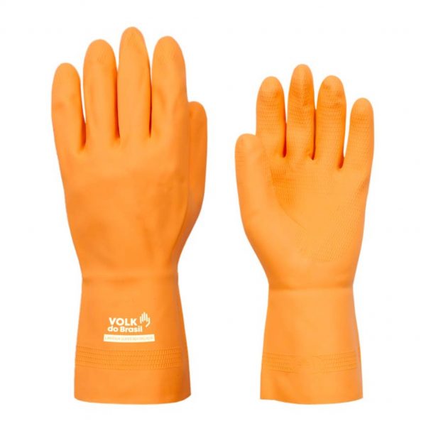 LUVA DE PROTEÇÃO EM LATEX LARANJA CA 16311 VOLK