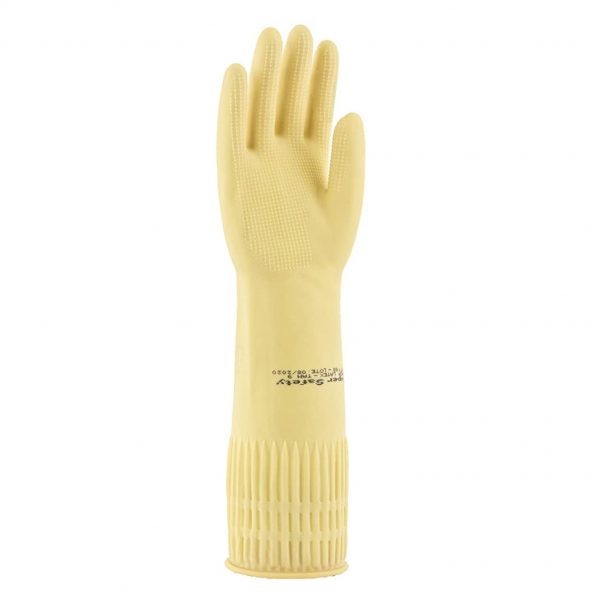 LUVA DE LATEX NATURAL RANHURADA CA 37158 SUPER SAFETY - Image 3