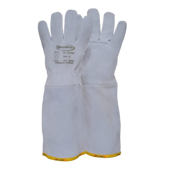LUVA DE PROTEÇÃO EM RASPA PETROLEIRA 20 CM CA 32587