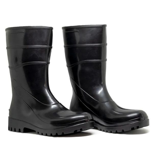 BOTA DE PVC PRETA CANO MÉDIO CA 38200 FUJIWARA
