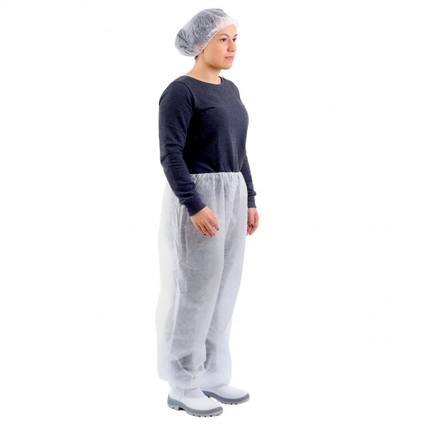 CALÇA BRANCA EM TNT PREVEMAX