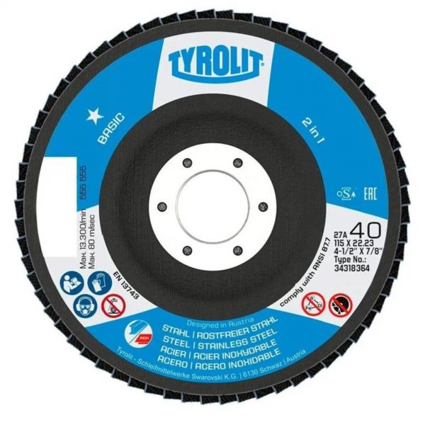 DISCO FLAP 4.1/2  A40-B FIBRA CURVO BASIC