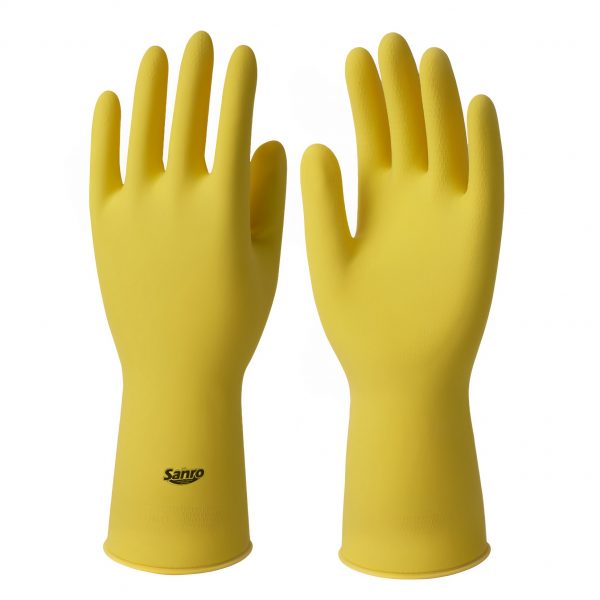 LUVA DE PROTEÇÃO EM LATEX AMARELA LIGTH CA 43301 SANRO