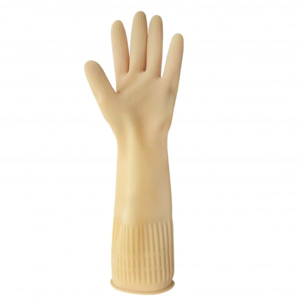 LUVA DE LATEX NATURAL 40 CM RANHURADA CA 15100  VOLK - Image 2