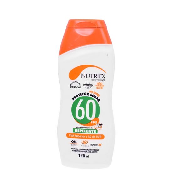 PROTETOR SOLAR UV FPS 60 COM REPELENTE 120 GRAMAS