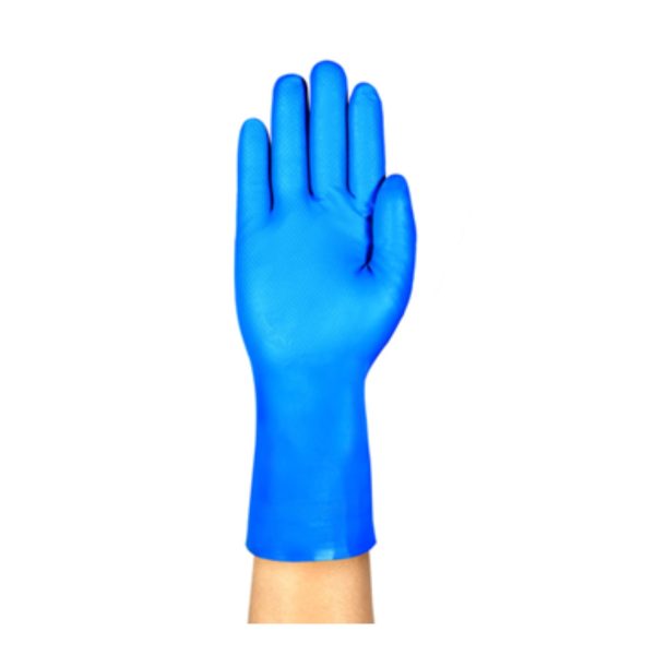 LUVA NITRILICA AZUL SEM FORRO ALPHATEC 37-310 CA 42997 ANSELL - Image 2