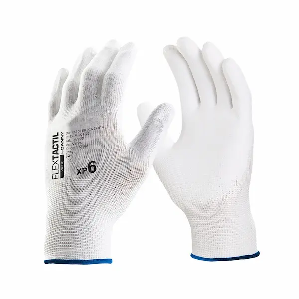 LUVA DE SEGURANÇA EM PU BRANCA CA 29014 DANNY